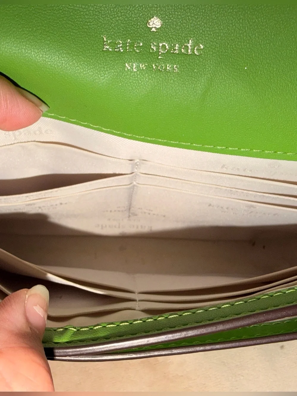 kate spade Green Pebbled Leather Shoulder Bag